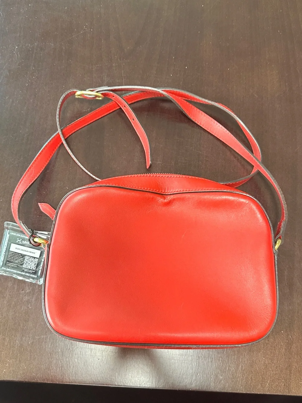 Gucci Webby Bee Red Leather Web Stripe Shoulder Crossbody Bag Authentic